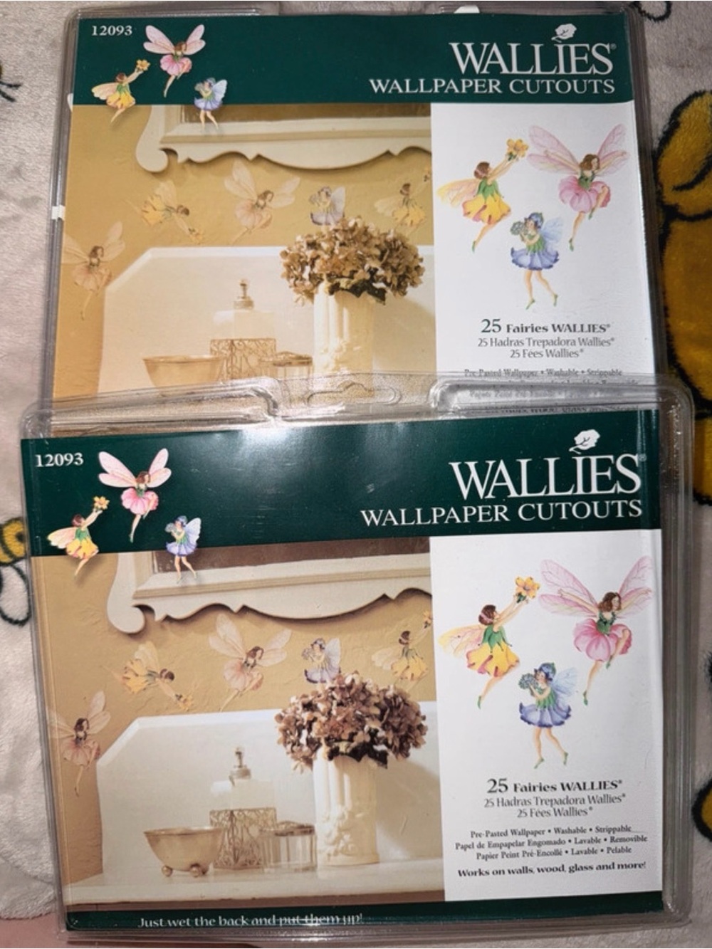 Wallies Fairy Wallpaper Cutouts — Wallies Brand in Pink, Yellow, Green, Blue